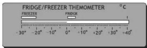 FRIDGE/FREEZER THEMOMETER °C FREEZER FRIDGE -30° -20° -10° 0° +10° +20° +30° +40°