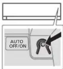 PANASONIC CS-QE9PKE - Knappen auto OFF/ON (AUTO-TÄEND/SLUK) - 1