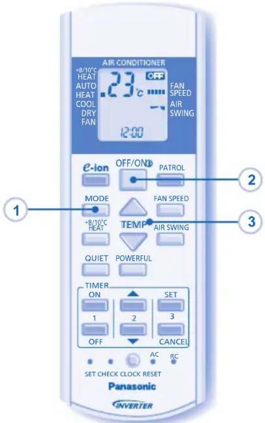 PANASONIC CS-XE12JKE-6 - OFF/ON - 1