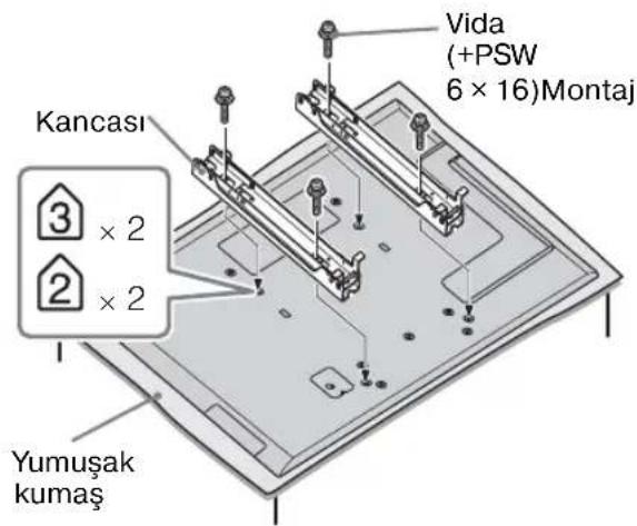 Kancası 3 × 2 2 × 2 Vida (+PSW 6 × 16) Montaj Yumuşak kumaş