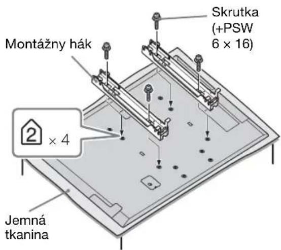 Montážny hák Skrutka (+PSW 6 x 16) 2 x 4 Jemná tkanina