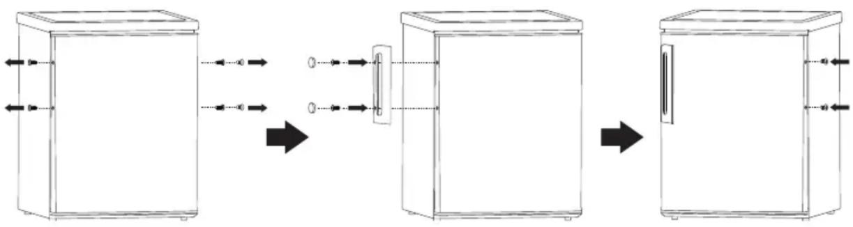 Logik LUR55W18E - Installing The Door Handle - 2