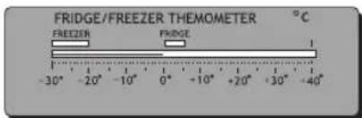 FRIDGE/FREEZER THEMOMETER °C FREEDER FRIEDE 1 -30° -20° -10° 0° +10° +20° +30° +40°