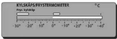 KYLSKÅPS/FRYSTERMOMETER Frys kylskåp -30° -20° 10° 0° -10° +20° -30° -40° °C 1
