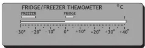 FRIDGE/FREEZER THEMOMETER °C FREEDER FRIDGE -30° -20° -10° 0° +10° +20° +30° +40°