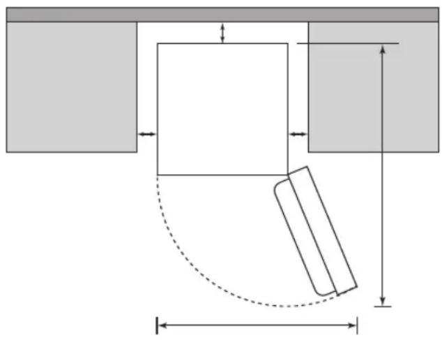 Logik LSD185W19E - Free Space Requirements - 1