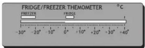 FRIDGE/FREEZER THEMOMETER °C FREETER FRIEDGE -30° -20° -10° 0° +10° +20° +30° +40°