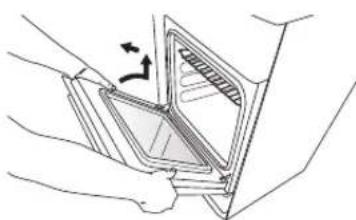Logik LF60EW16N - Removing the Oven Door - 4
