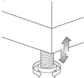 Logik LF60EW16N - Adjusting the Feet - 2
