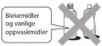 Blekemidler og vanlige oppvaskmidler