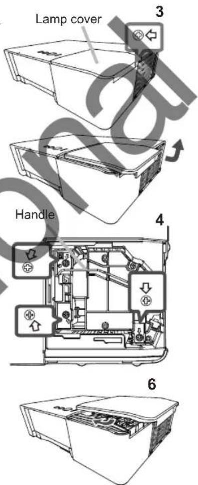 Lamp cover 3 Handle 4 6