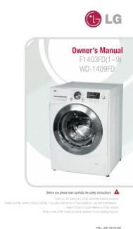 LG Owner's Manual F1403FDI-(1-9) WD-1409FD Before use phone must carefully take safety instruction. Please use your manual to ensure your own device. Please use your manual to ensure your own device. Please use your manual to ensure your own device.