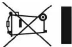Symbol of a trash bin with crossed lines and a blank rectangular block below (no text or labels)