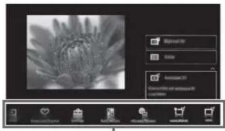 SONY Bravia KDL-65HX955 - Valg af forskellige funktioner og indstillinger (menuen Home) - 7