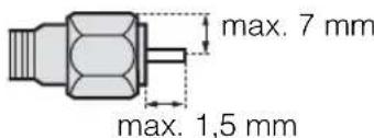 max. 7 mm max. 1,5 mm