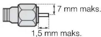 7 mm maks. 1,5 mm maks.