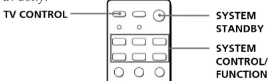 TV CONTROL SYSTEM STANDBY SYSTEM CONTROL/ FUNCTION