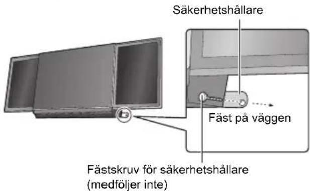 PANASONIC SC-HC38DBEC - Mät upp och markera ut placeringen av väggkonsolerna (båda sidorna). - 7