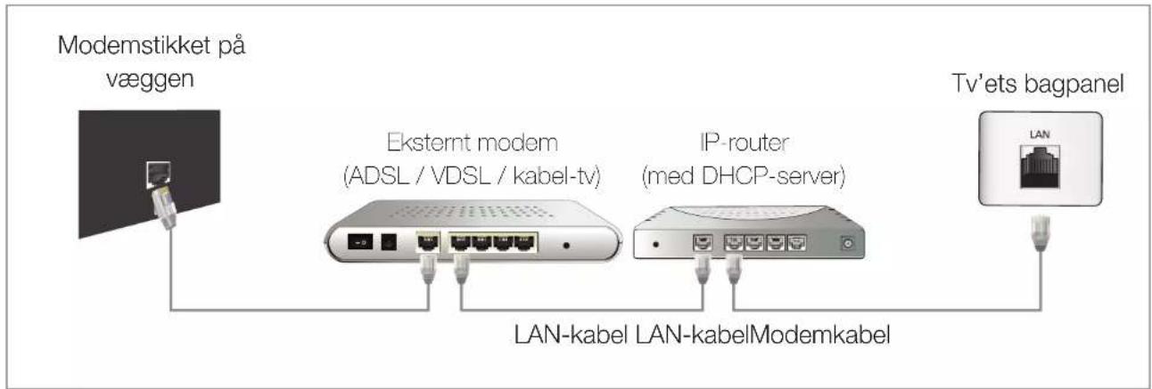 SAMSUNG UE55D8000YQ - ☐ Tilslutning til et kablet netværk - 2
