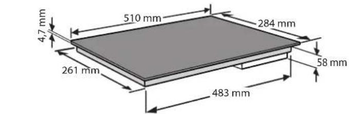 4.7 mm 510 mm 284 mm 261 mm 58 mm 483 mm