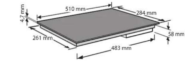 4.7 mm 510 mm 284 mm 261 mm 58 mm 483 mm