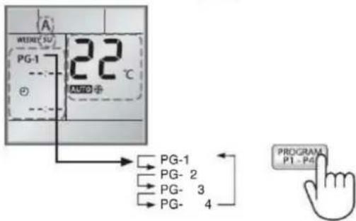 A MINI(50) PG-1 22 °C MISO + PG-1 PG- 2 PG- 3 PG- 4 PROGRAM P1 - P4