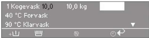 1 Kogevask 10,0 10,0 kg 40 °C Forvask 90 °C Klarvask
