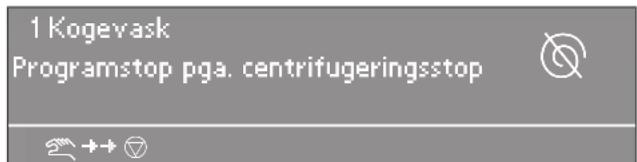 1 Kogevask Programstop pga. centrifugeringsstop