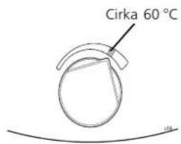 Cirka 60 °C