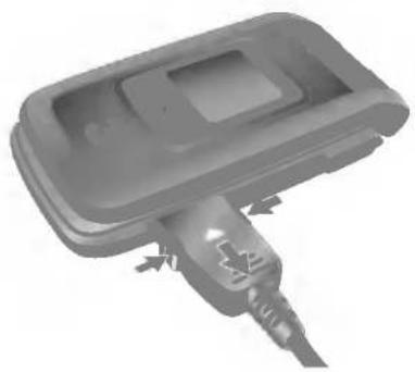 LG U880 - Sådan frakobles opladeren - 1
