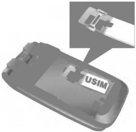 LG U880 - Sådan installeres USIM-kortet - 1