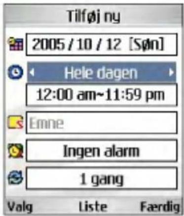 LG U880 - Tilføj en ny aftale - 1
