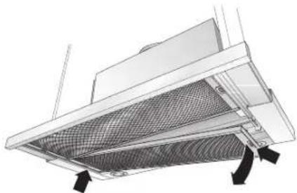 SIEMENS LI48932SD - Ta ut /sätta tillbaka metallfettfilter: - 1
