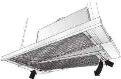 SIEMENS LI48932SD - Metal-fedtfiltrene tages ud og sættes ind: - 1
