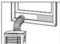 max120cm min30cm utloppsrör UtloppsrörAdapter Adapter till utloppsrör SkruvpluggSkruvar Väggutloppsadapter Böj inte utblåsningsslangen för mycket.