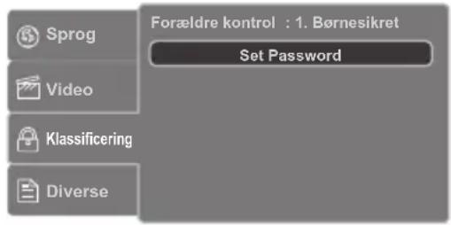 Sandstrøm S73PD11E - Indstilling af kodeord - 1