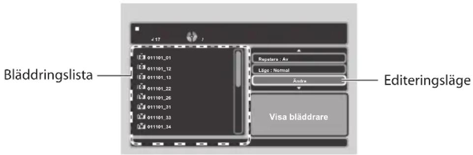 Bläddringslista Editerslages Reperere : Av Läge : Normal Andra Visa bläddrare