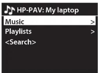 HP-PAV: My laptop Music > Playlists >