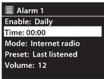 Radionette RMESDIWO16E - Ställa in larmet - 4