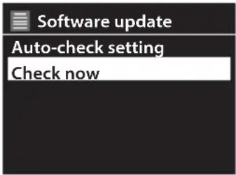 Software update Auto-check setting Check now