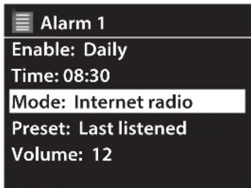 Radionette RMESDIWO16E - Ställa in larmet - 5