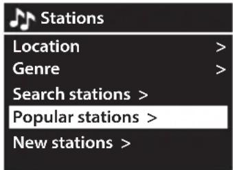 Radionette RMESDIWO16E - Söka efter populära radiostationer - 1