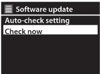 Software update Auto-check setting Check now
