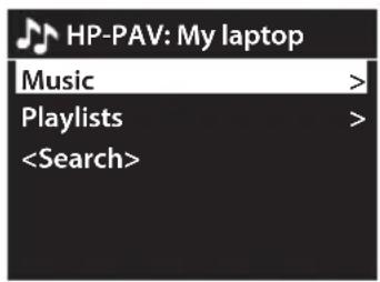 HP-PAV: My laptop Music > Playlists >