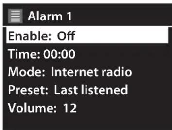 Radionette RMESDIWO16E - Indstilling af alarmen - 3