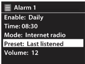 Radionette RMESDIWO16E - Ställa in larmet - 6