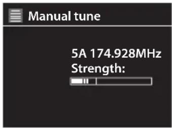 Radionette RMESDIWO16E - Sådan indstiller du DAB-radiokanalerne manuelt - 2