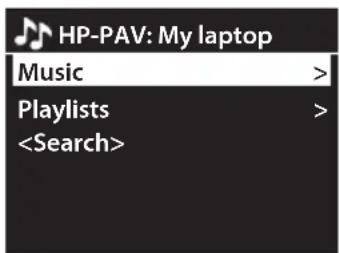 HP-PAV: My laptop Music > Playlists >