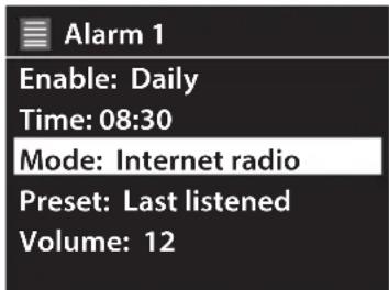 Radionette RMERDIWO15E - Ställa in larmet - 4