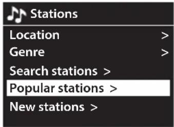 Radionette RMERDIWO15E - Söka efter populära radiostationer - 1